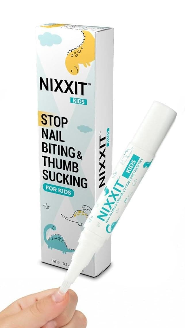 NIXXIT Nail Biting Treatment for Kids - Stop Nailing Biting Pen and Thumb Sucking for Adults & Children - Non Glossy Bitter Taste - Safe & Effective Solution