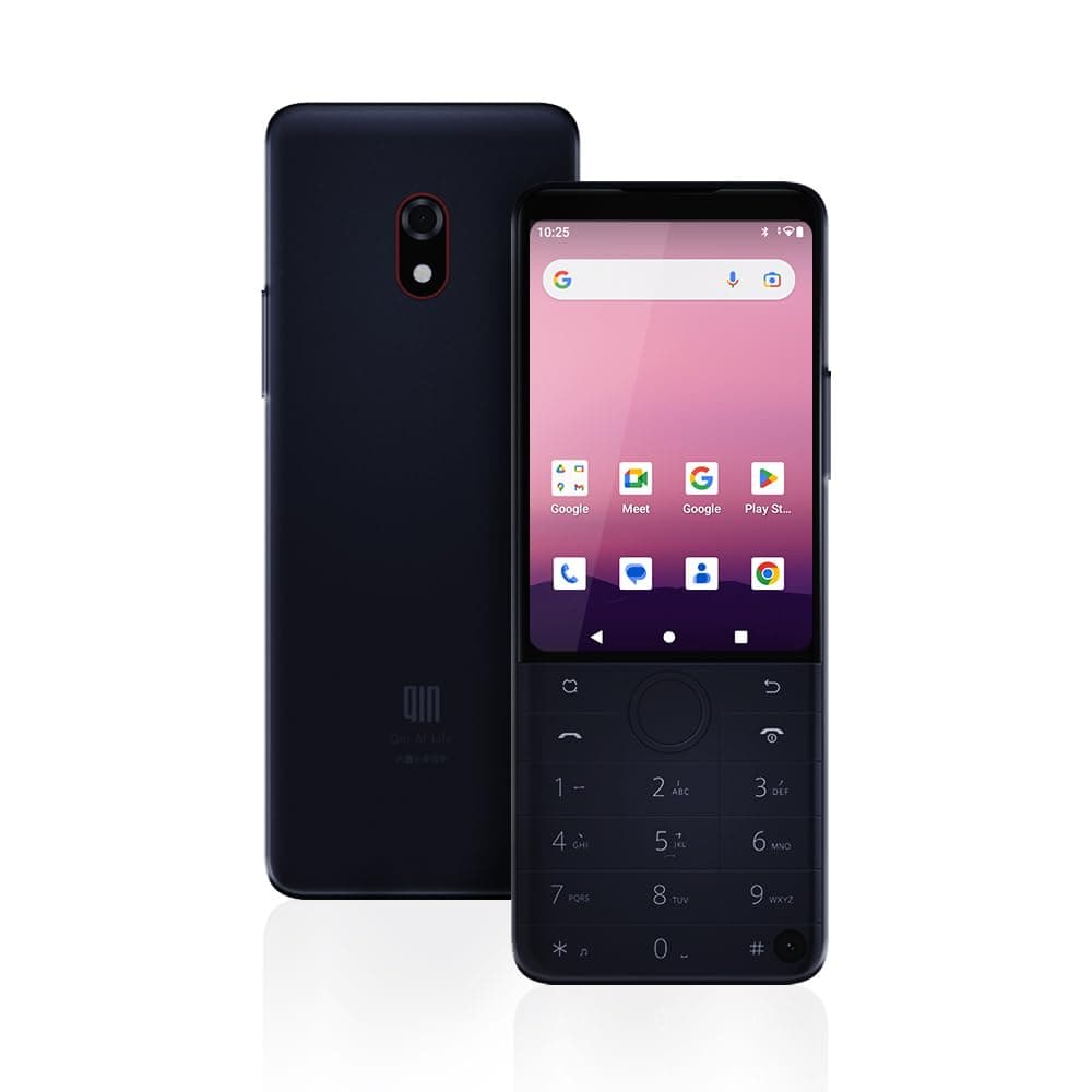 Android12 Smartphone QinF22Pro 4G Unlocked Mobile Phone, 4+64GB/2MP+8MP Camera, Small Smart Black Basic Dumb Phones With Whatsapp for Business, Family