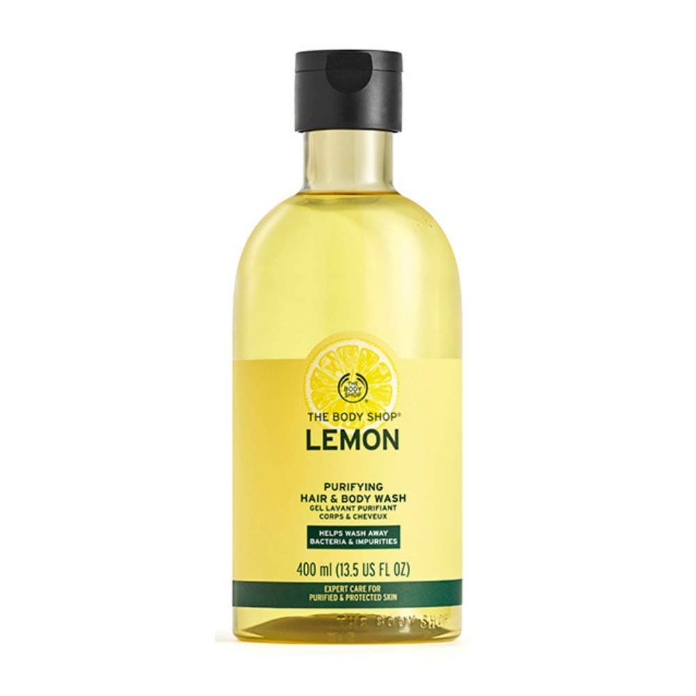 THE BODY SHOP Lemon Purifying Hair & Body Wash INTENSELY CLEANSING PURIFY AND PROTECT HEAD-TO-TOE