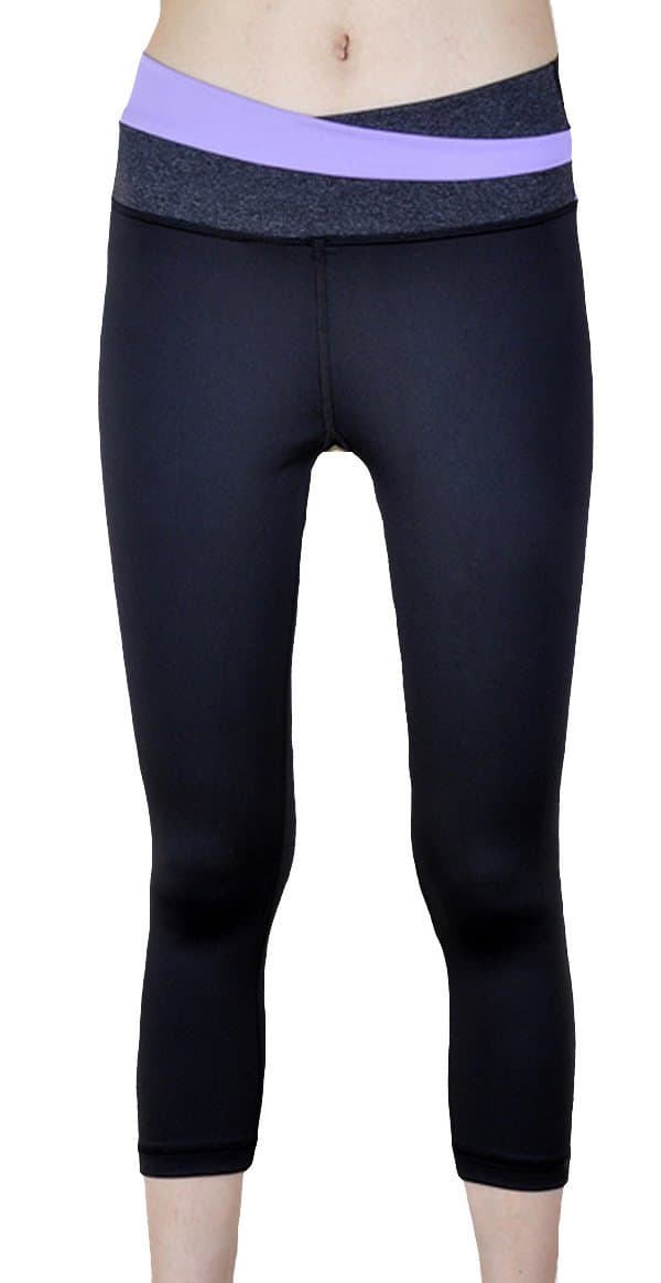 VANGONA Womens Yoga Foldover Capris Leggings Tights Cropped Pants with Pockets