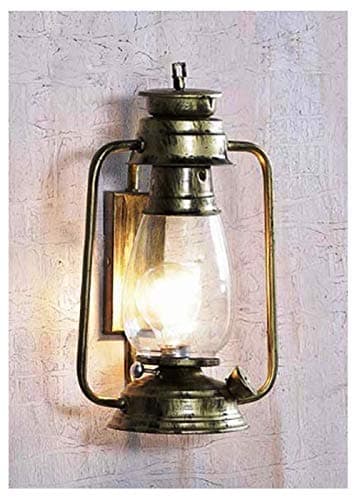 GreyWings Lantern Wall Light Sconce Lamp (Color: Brass Antique, Pack of 1)