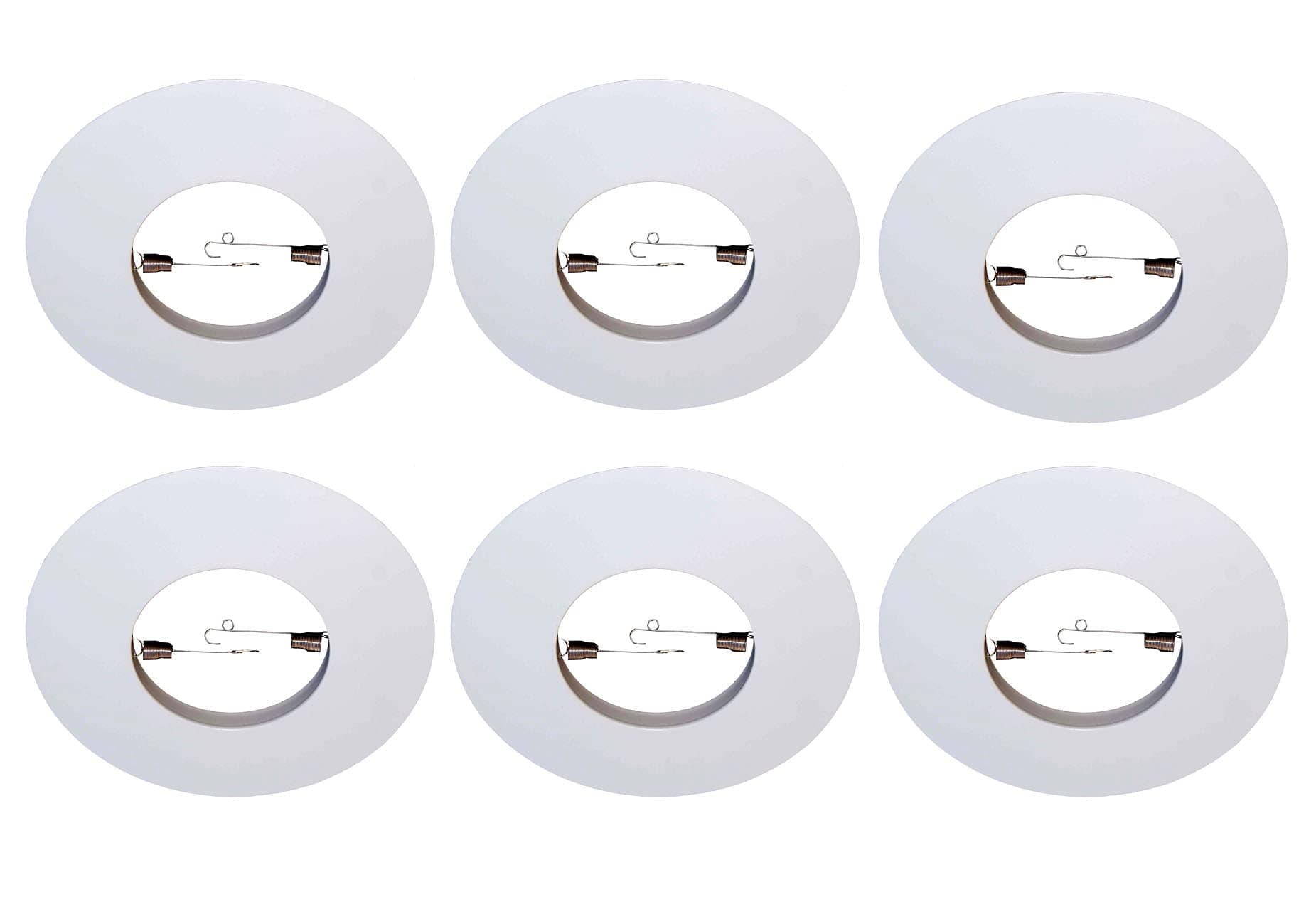 6 Pack-6" Open Metal Trim Ring for Par30/R30 Recessed Light/Lighting-White-Replaces Halo 301P