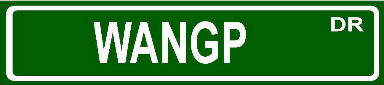 WANGP Standard Green Street Sign Style 8" Wide Decal Bumper Sticker for use on Any Smooth Surface