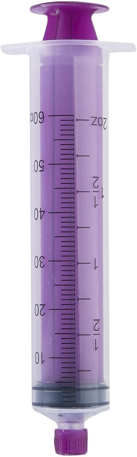60cc Enteral Feeding Syringes by Global Medical Products - ENFit & ISO 80369-3 Certified, BPA/DEHP/Latex-Free, Transparent Barrel (60CC, QTY 30)