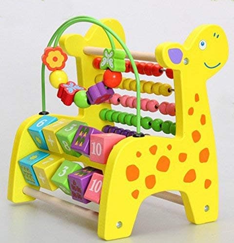 Kaendi Abacus -Wooden Educational Counting Toy,Computing Frame,Large Frame Round Bead and The Abacus-Beads Arithmetic Frame