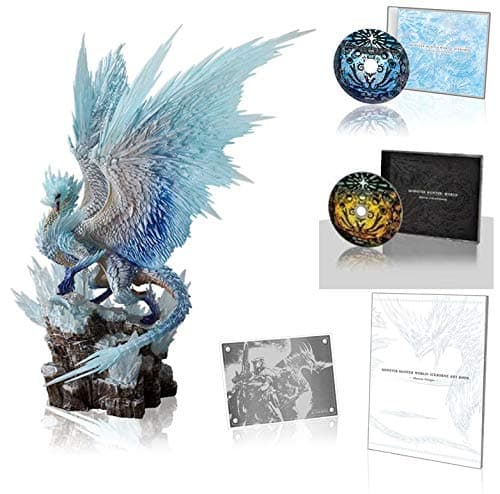 Monster Hunter World: Iceborne Velkhana Figure Statue & Art Book & Sound Truck 2 Set & Metal Plate Japan Original Limited Box (Product Code Not Included : Figure Statue Only)