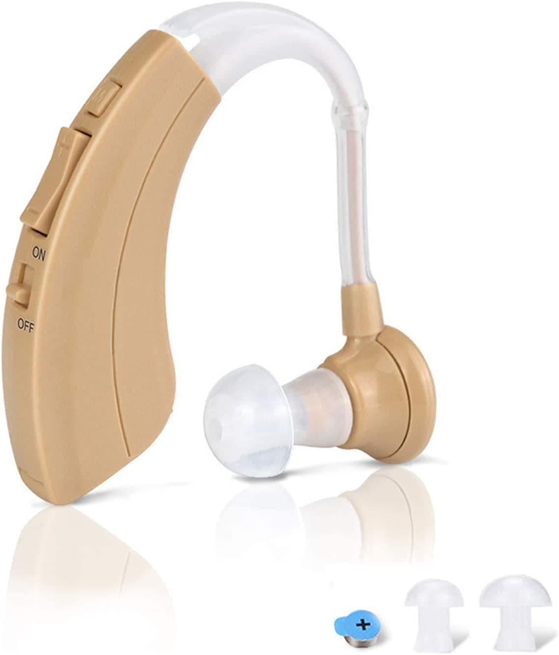 Audioactive BTE Digital Hearing Amplifier with 4 Adjustable Settings, Discreet Design, Automatic Volume Cancellation, Natural Hearing Experience, Frequency Control Built-In Microchip