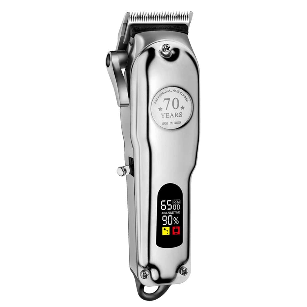 Professional Barber Hair Clippers Cordless Hair Trimmer Haircut Grooming Kit with Stainless Steel All Metal Housing for Men Barbershop Beard Trimmer Rechargeable LED Display
