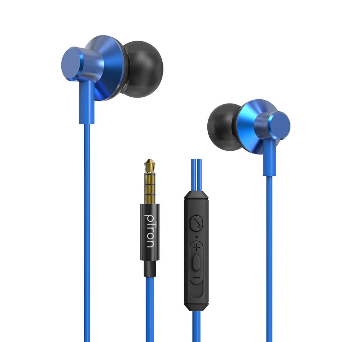 Pride Lite HBE (High Bass Earphones) in Ear Wired Earphones with Mic, 10mm Powerful Driver for Stereo Audio, Noise Cancelling Headset with 1.2m Tangle-Free Cable & 3.5mm Aux - (Blue)