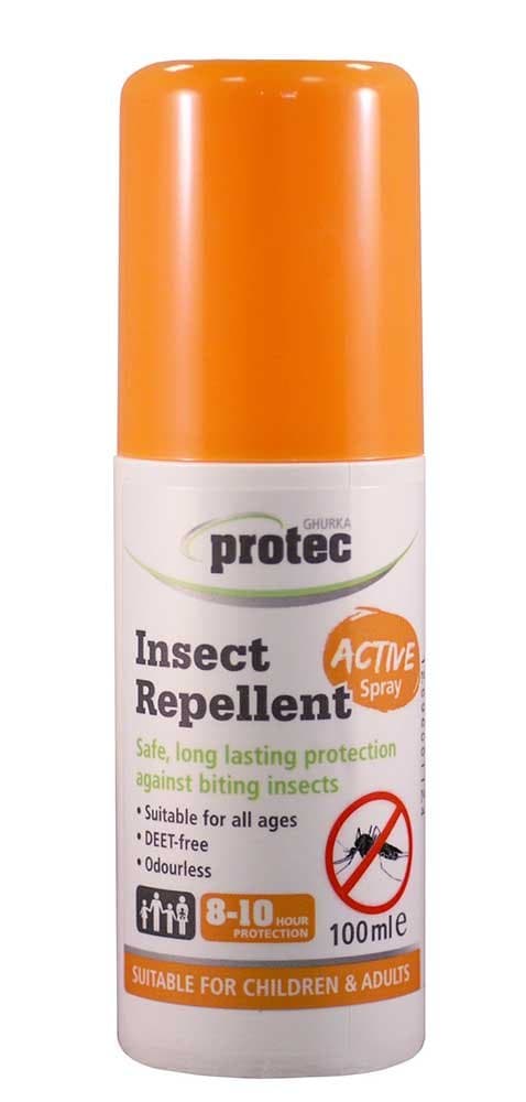 Protec Insect Repellent. DEET Free Mosquito Repellent by Gurkha Protec, UK.