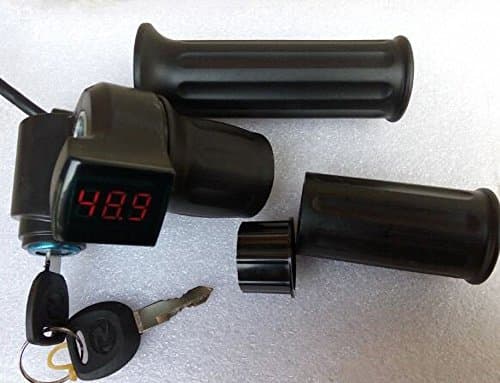 DRL Global Electric Bike Scooter Half Twist Throttle 12-120v LED Display Voltmeter Key Lock