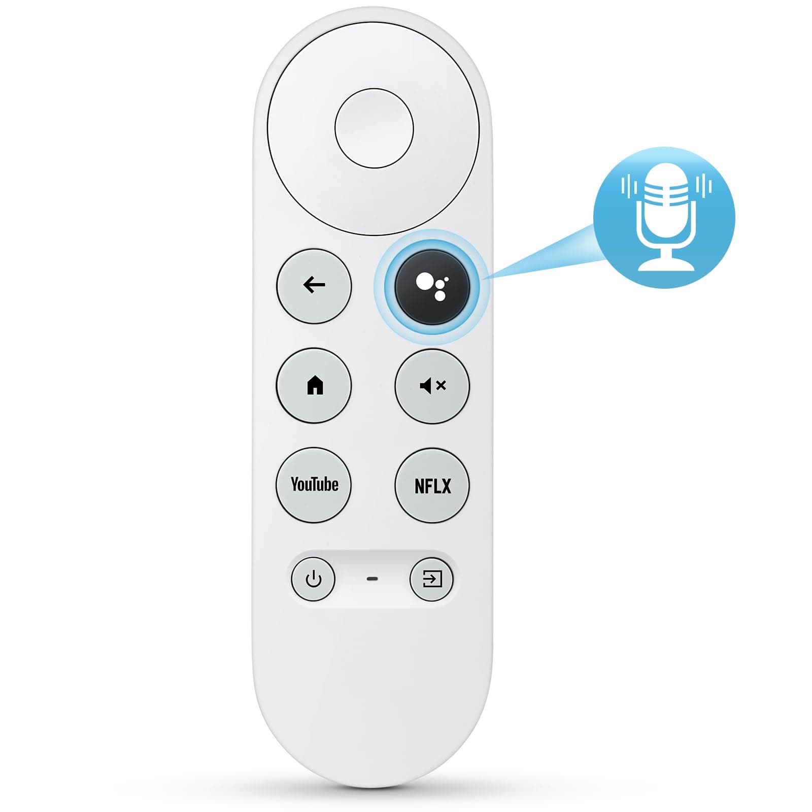 Replacement for Google-Chromecast-Remote, for Chromecast with Google TV Remote 4K/HD & Google TV Streamer 4K(Only for Snow Chromecast Google)