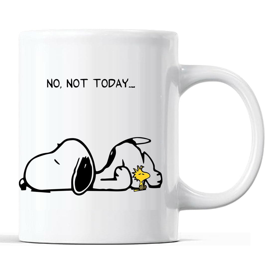 No Not Today Snoopy Dog Classic Tea Cup Coffee Mug