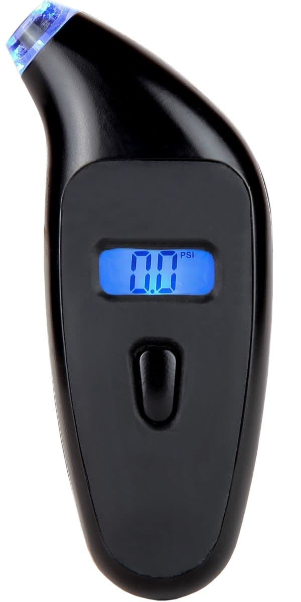 Tire Pressure Gauge Digital W/Metal Body 150Psi Black