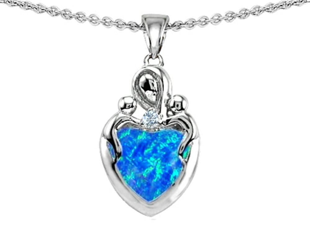 Star KSterling Silver Loving Mother Twin Children Pendant