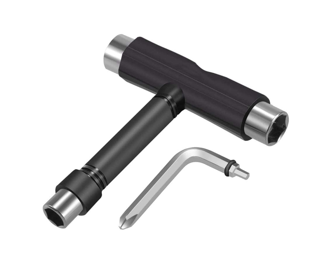 OUDEW Skateboard Tool,All-in-One Multi-Functional T Skate Tool and Allen Key Portable Skateboard T Tool Accessory for Longboard Skateboard,Universal T Tool