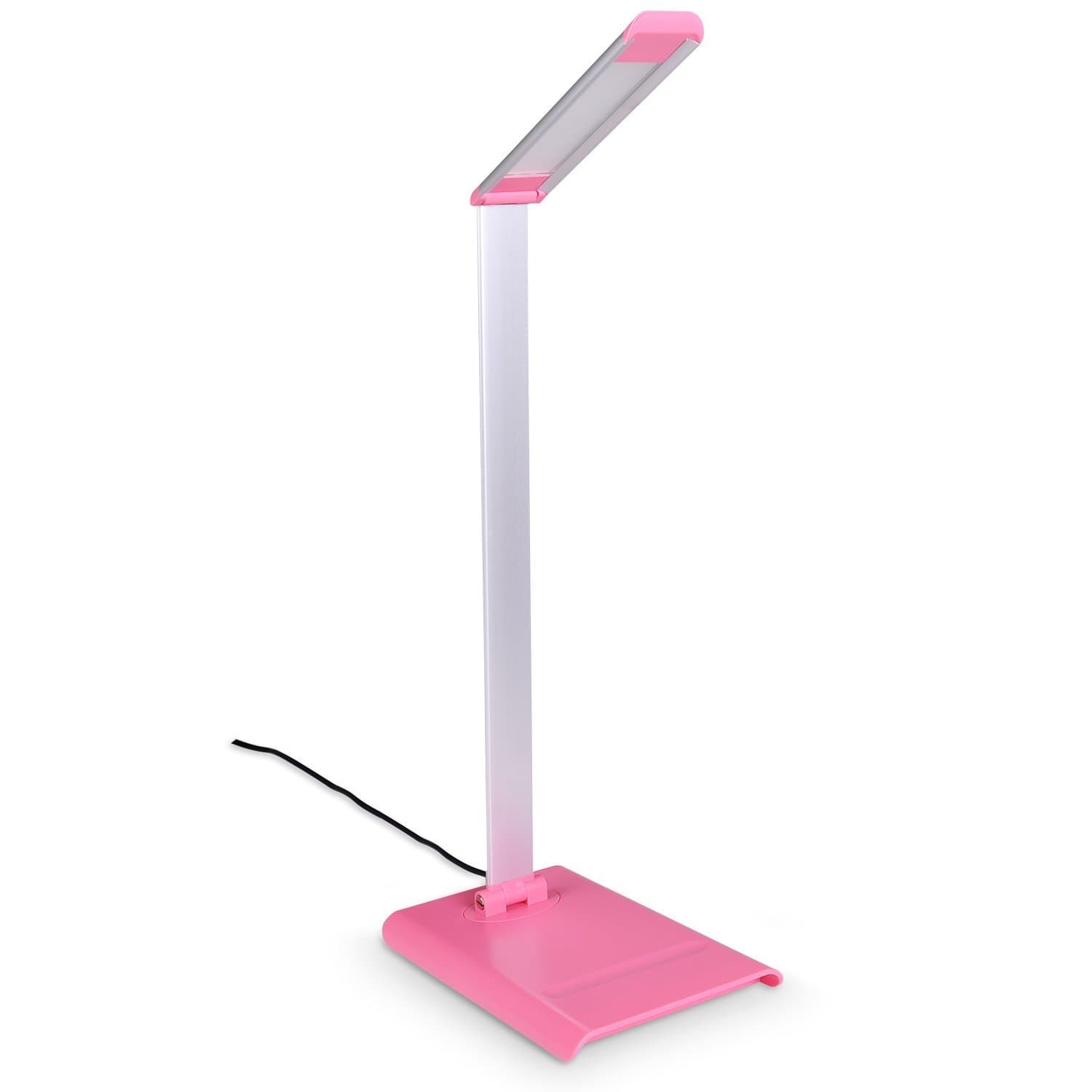 Wireless Charger Desk Lamp- LED Eye-protection Touch Table Lamp Qi Wireless Charger Pad Charging Station for Phones(Pink)