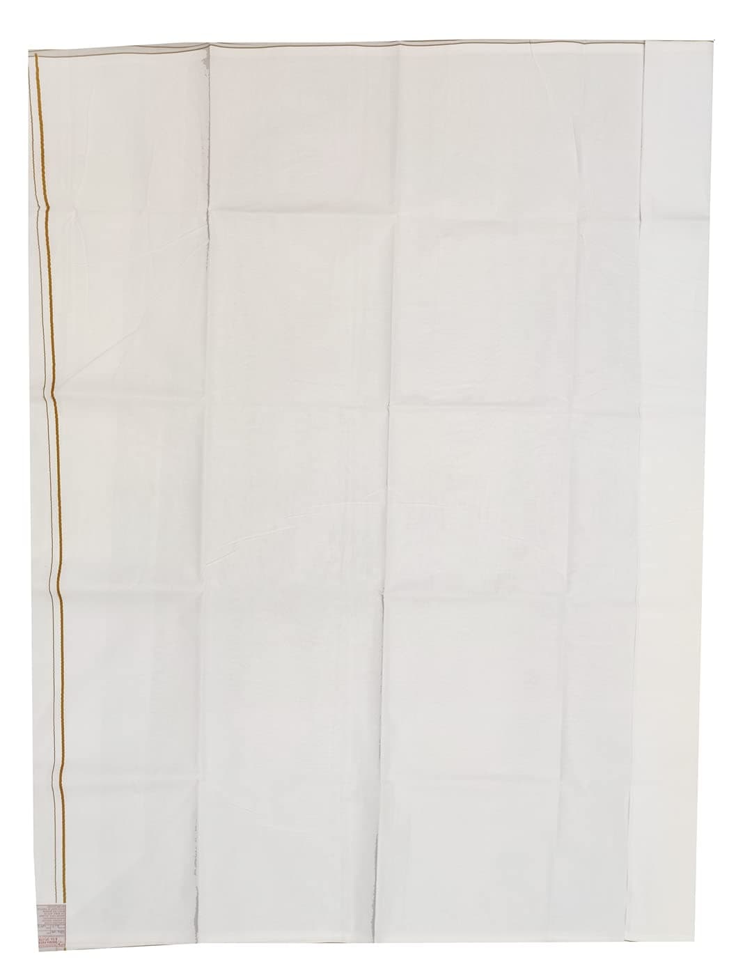 Pure Cotton Sambalpuri Milk White Dhoti/Joda/Angvastra/Towel With Contrast Fancy Border of 4.50 Meters for Men Women Boys & Girls.EDDTH-09