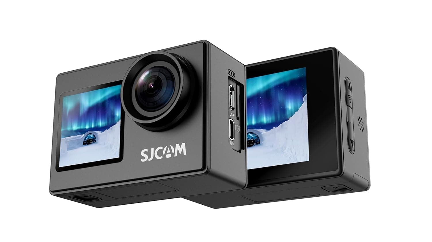 Sj4000 Dual Screen 4K 30Fps/16Mp WiFi Action Digital Camera | 170° Ultra Wide Angle | 2.0''Ltps LCD+1.3'' Dual Screen | 30M Waterproof with Waterproof Case | Black
