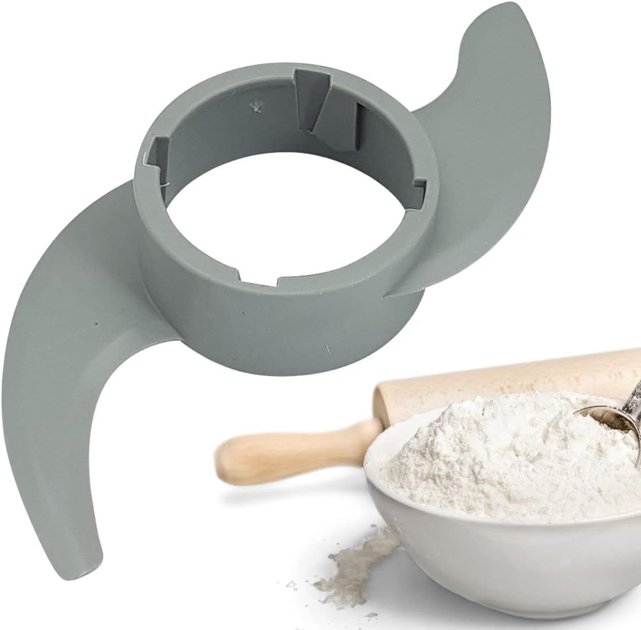 Dough Hook Grey for Bosch Food Processor I Replacement Dough Hook Suitable for MCM3100W, MCM3110W and MCM3200 I Plastic Dough Hook for Food Processors I Spare Part Bosch Food Processor