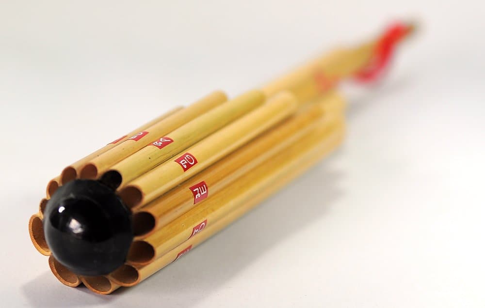 Indian Bamboo Thai Big Size Wote 12 Tubes Baan Laos Bansuri Music Vintage Beautiful Ideas Gift