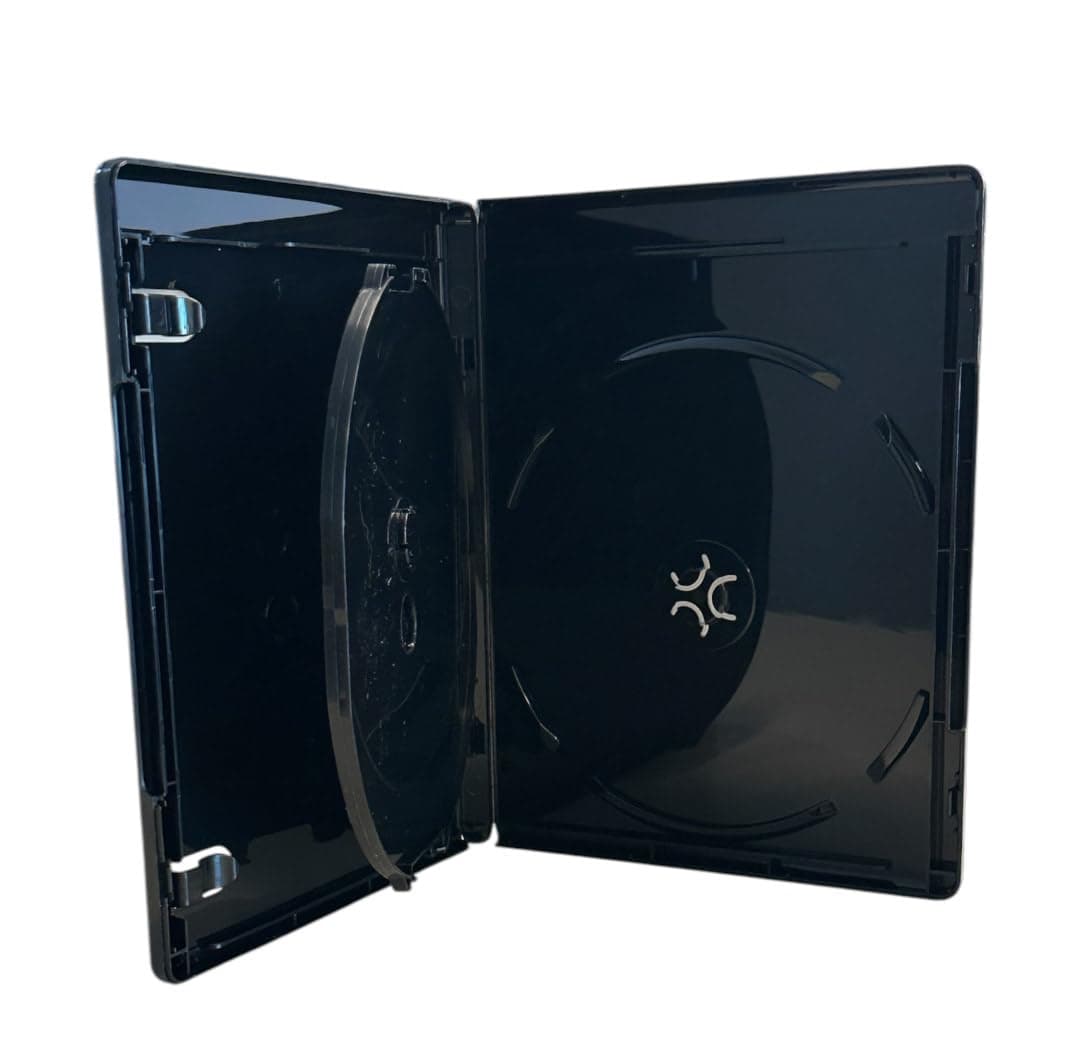 TodoMedia (W/ 4K UHD) Black 12.5mm Triple Blu-Ray Case w/Tray (3-Disc Capacity), for CD/DVD Storage, 3-Disc Capacity (1)