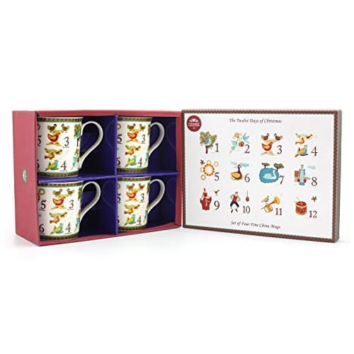 Leonardo Christmas Gifts 12 Days of Xmas Mug, Fine China, Multi-Colour, 12 x 8 x 9 cm