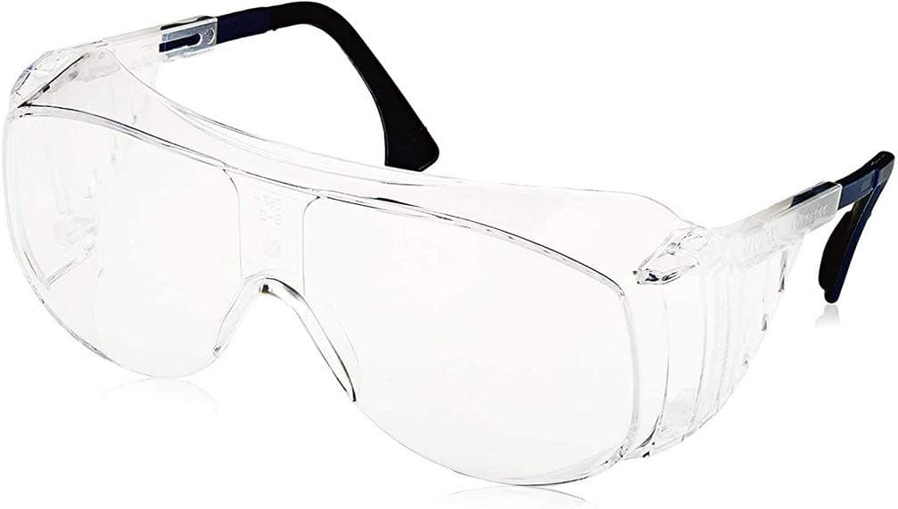 Uvex Ultra-Spec 2001 OTG (Over-the Glass) Visitor Specs Safety Glasses with Clear Ultra-Dura Anti-Scratch Lens (S0112)