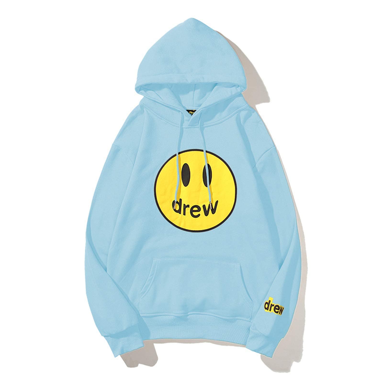 House Hoodie Smiley Face Sweater Bieber Trendy Couples Pullover Hooded for Teens Men Women Youth