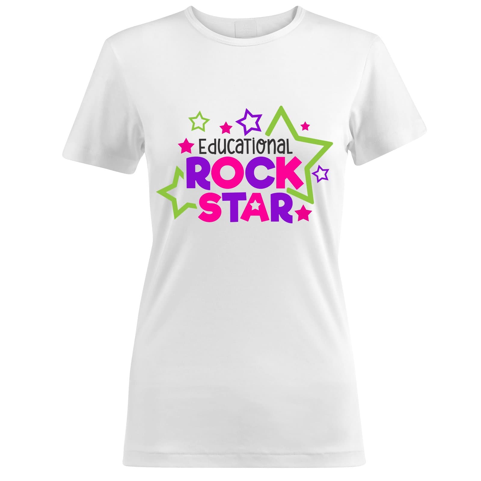 Educational Rockstar Women T Shirts, Funny T-Shirt, With Saying, Graphic