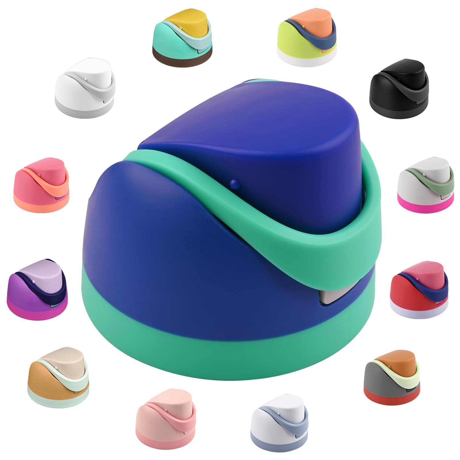 Moukiween Replacement Cap for Owala Freesip Bottle, One Button Water Bottle Top Lid Accessories Compatible with Owala Cup 16oz 24oz 32oz 40oz, BPA-Free, No Water Leakage, Navy Blue