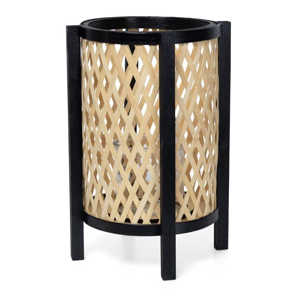 homes r us هومز أر أسBamboo Rattan Lante n, Natu al - 36 Cm-5110901500143