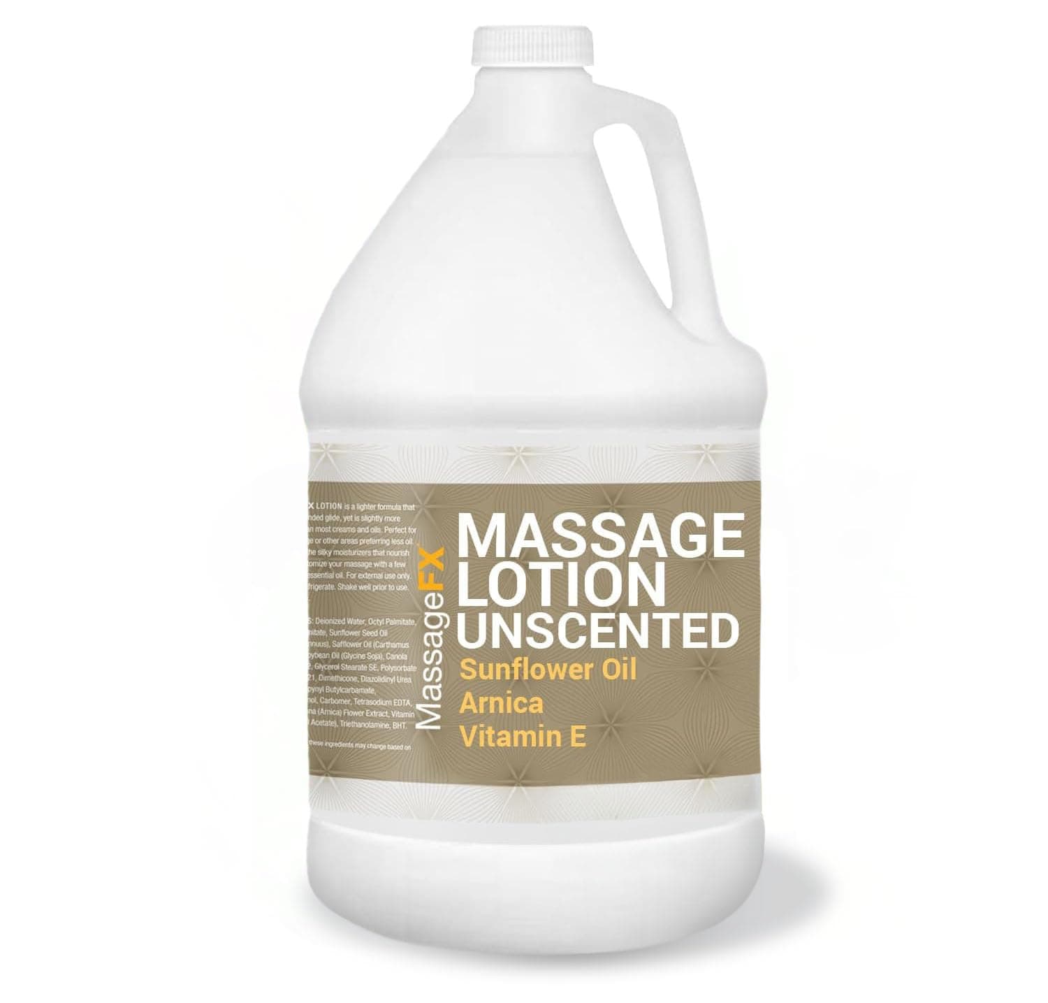Unscented Massage Lotion, 1 Gallon - Soothing Formula Provides Smooth Extended Glide - Non Sticky Formula Easy Glide Smooth Touch with Natural Botanicals for Ultra Spa Experience