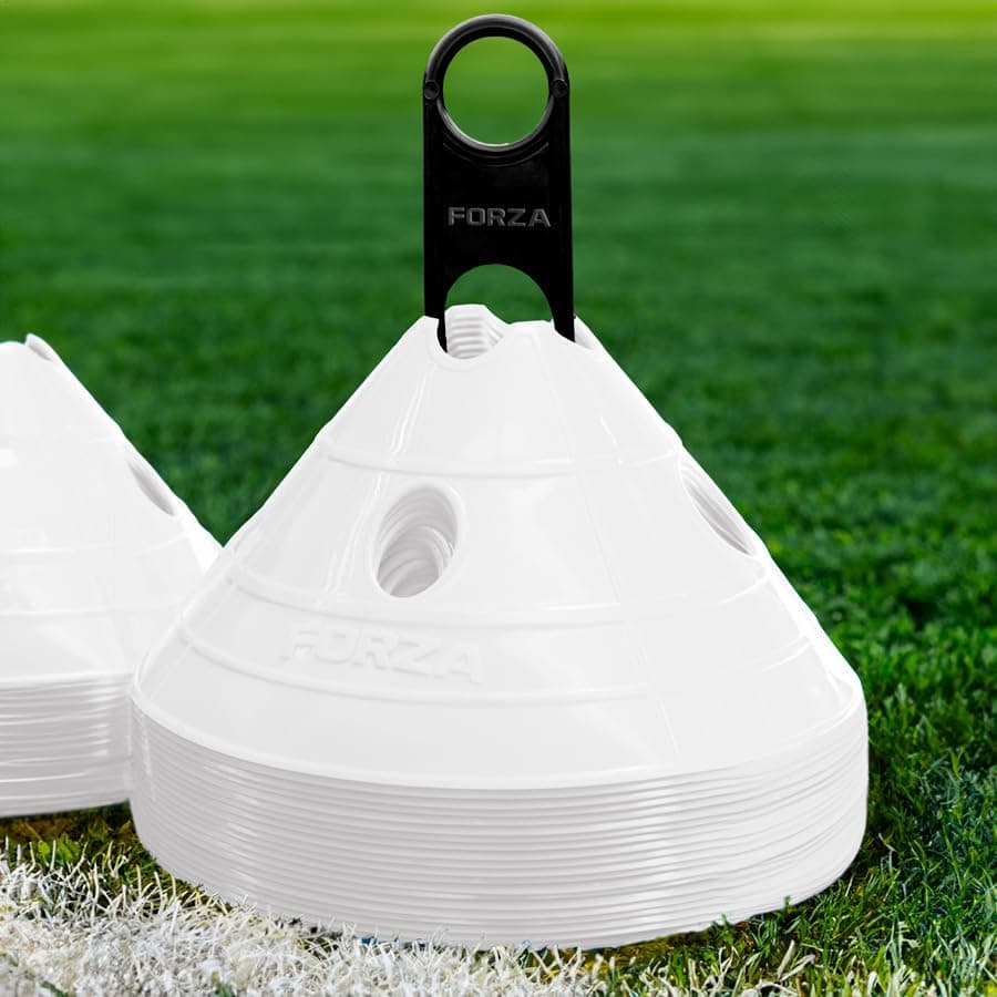 FORZA Soccer SuperCone Training Marker Domes [20 Pack] | Jumbo 5.5in Cones for Speed & Agility Training | Heavy-Duty Weatherproof PVC Options