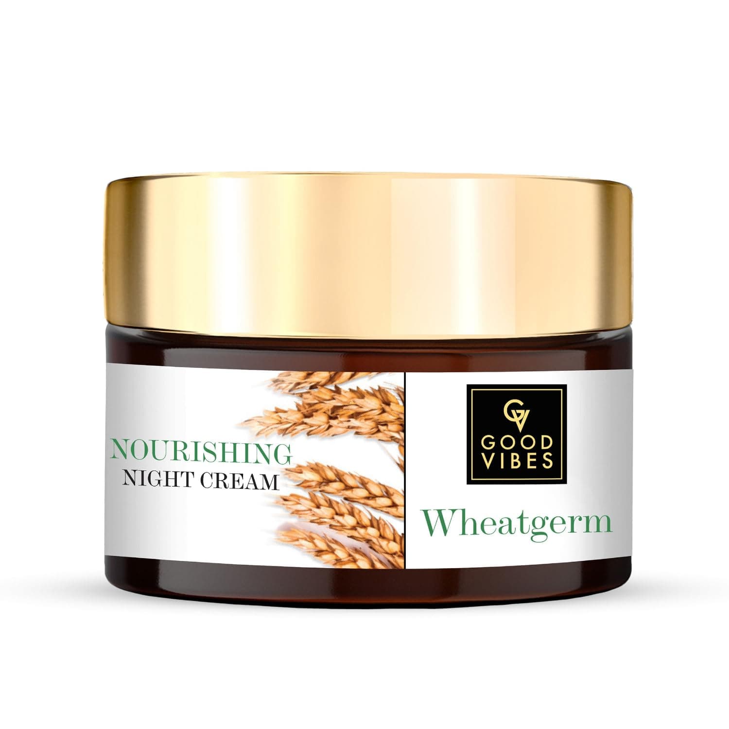 Good Vibes Wheatgerm Nourishing Night Cream, 100 g Deep Moisturization, Healing Formula For Dry Skin, Helps Reduce Acne, Wrinkles & Fine Lines, Natural, No Parabens & Sulphates, No Animal Testing
