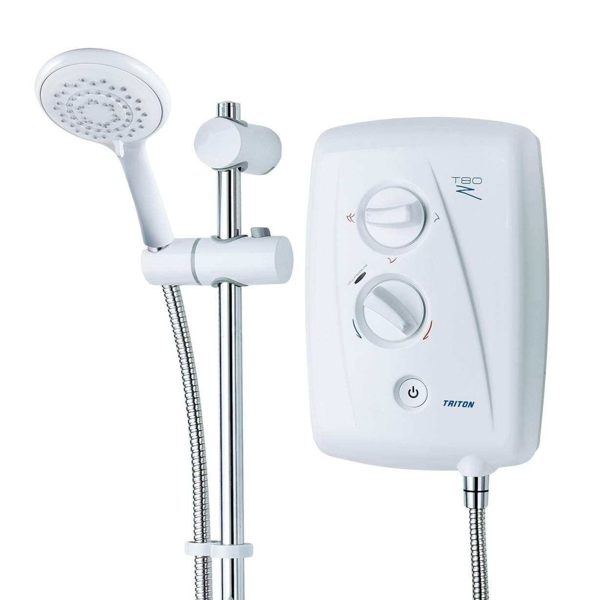 Triton T80Z Fast-Fit 7.5Kw Electric Shower - White and Chrome