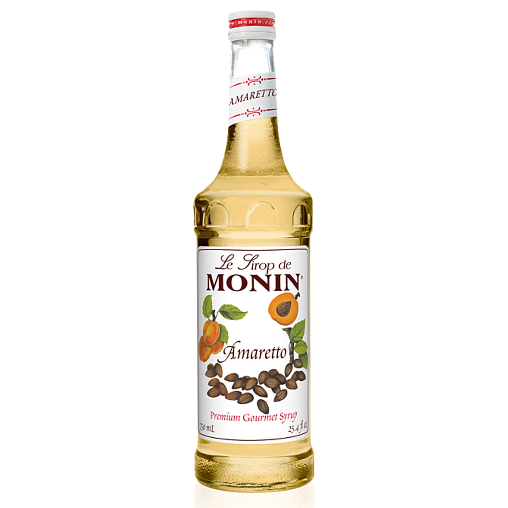 Monin - Amaretto Syrup, Almond-Caramel Cookie Taste, Natural Flavors, Great for Coffees, Lattes, Cocktails, and Mocktails, Non-GMO, Gluten-Free (750 ml)