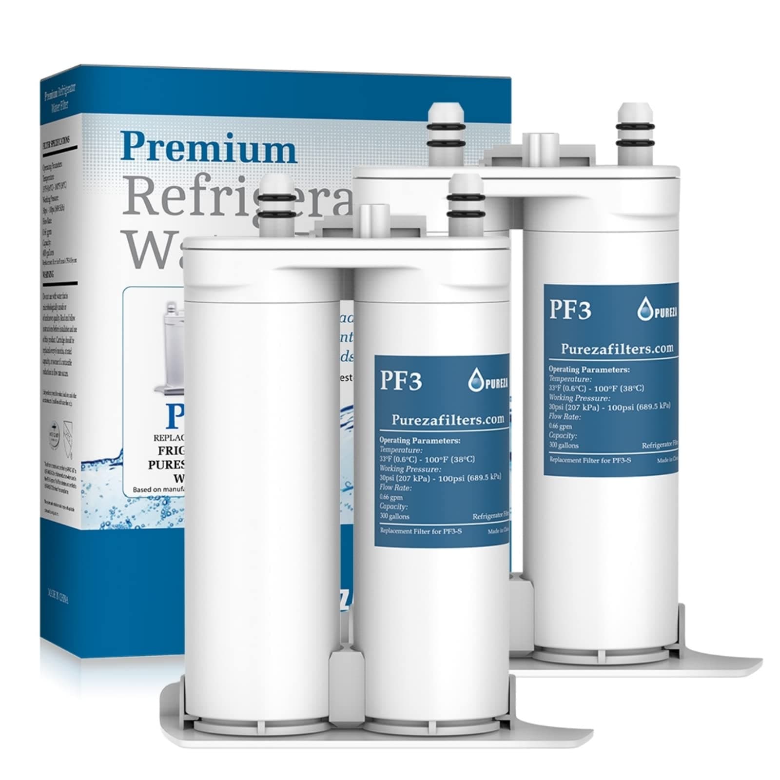 MARRIOTTO WF2CB Water Filter - Compatible with Pure Source 2 Water Filter, WF2CB, NGFC2000, FC100, Kenmore 469911, 469916, 2 Pack