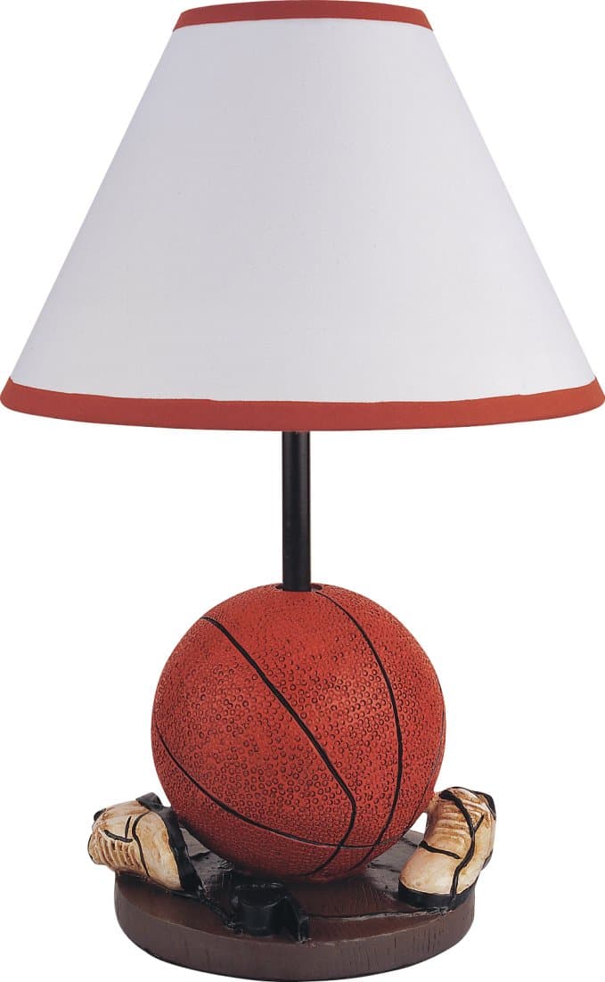 Milton Greens Stars Antique Resin Youth Basketball Table Lamp, 15.75-Inch
