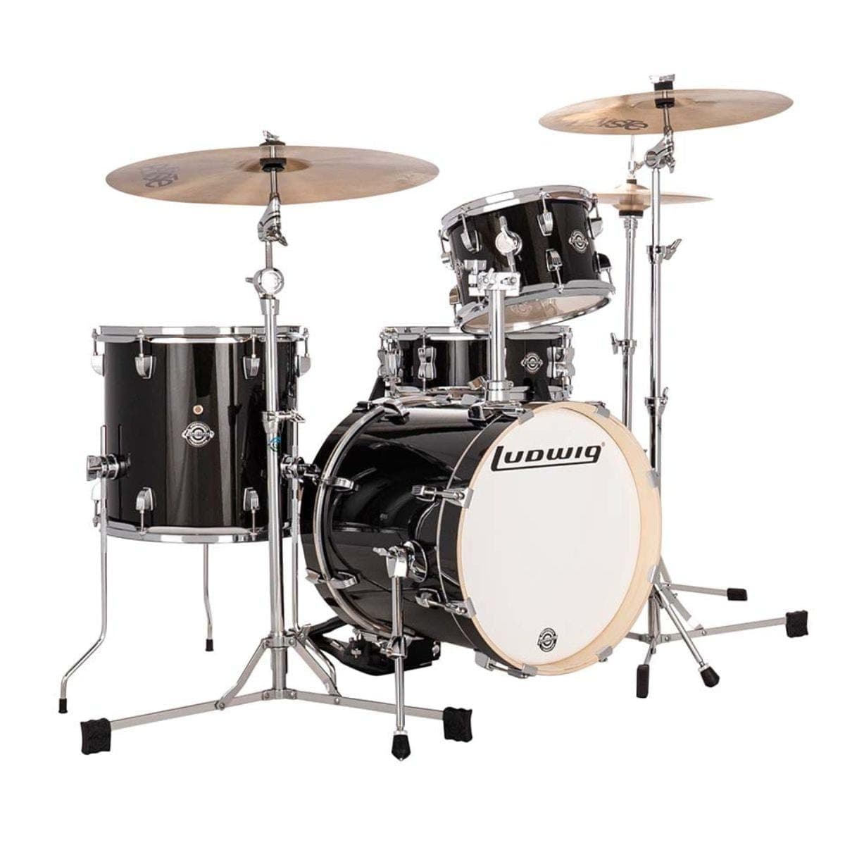 Ludwig Breakbeats By Questlove 4-piece Shell Pack with Snare Drum - Black Sparkle