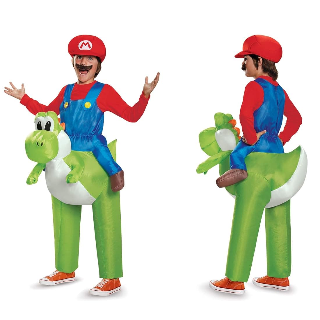 Disguise Inflatable Yoshi Mario Costume Kids, Halloween Costumes for Kids One Size