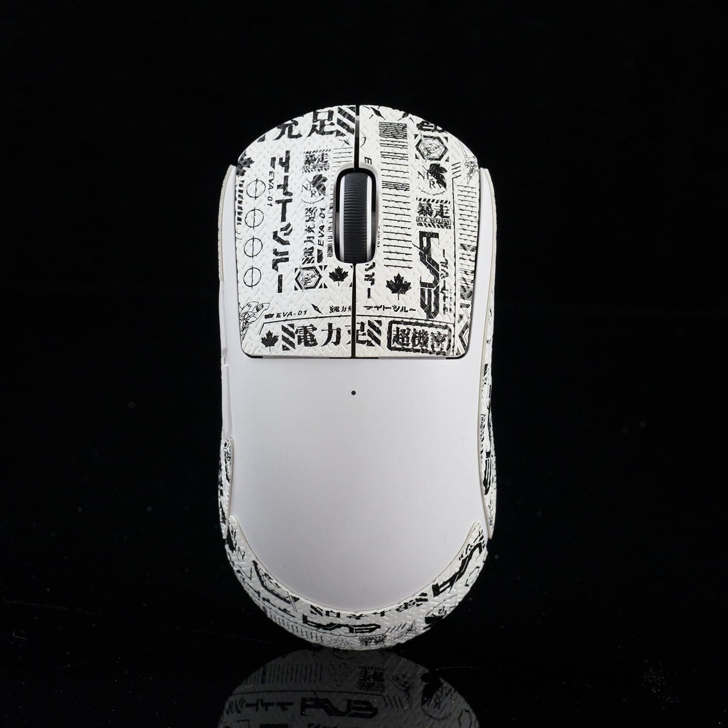 Anti-Slip Grip Tape for Logitech G Pro X Superlight 1 & 2 | Pre-Cut Leather Mouse Skins | Sweat-Absorbent & Easy Installation EVA White Black 0.5mm