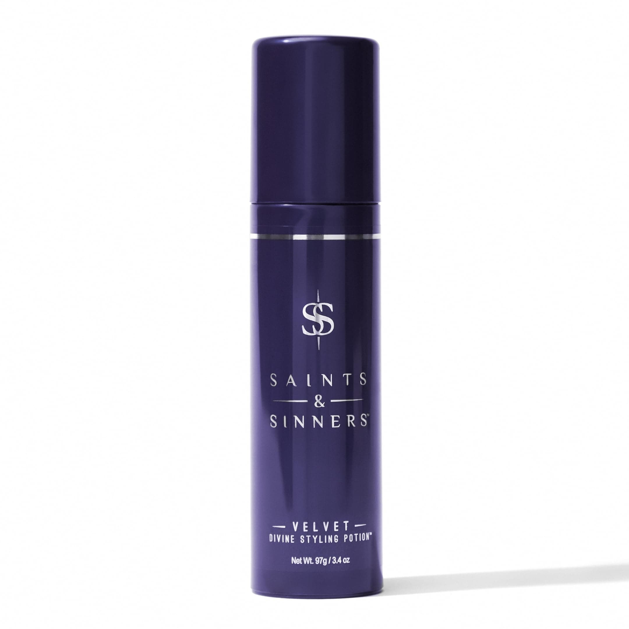 Saints & Sinners Award Winning Velvet Divine Hair Styling Potion, Thermal Protectant, Shine & Defrizzes Hair, Moisturizing Anti-Frizz Hair Cream, Helps Dry Hair, 3.4 oz