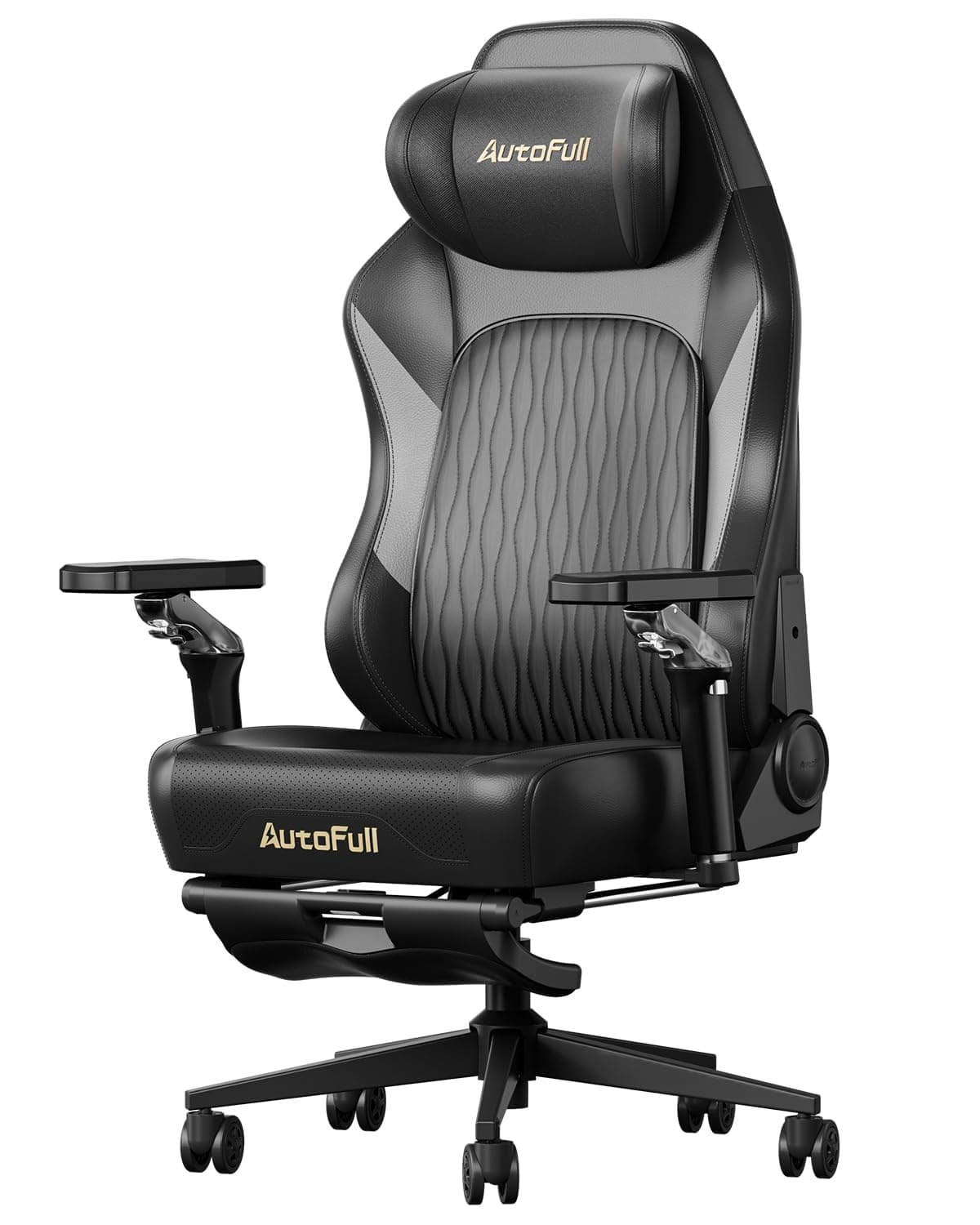 AutoFull M6 Gaming Chair with Ventilated Heated Cushion and AUTO Dynamic Tracking Lumbar Support Office Chair, Black