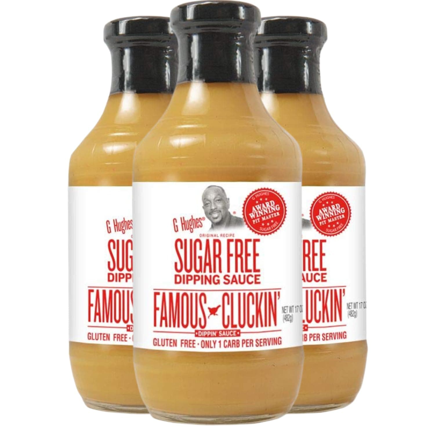 G Hughes Sugar Free, Famous Cluckin' Dipping Sauce - Sugar Free Sauces, Dipping Sauces, Sugar Free Special Sauce, Gluten Free Special Sauce for Chicken, Low Carb - 17 Oz (3-Pack)
