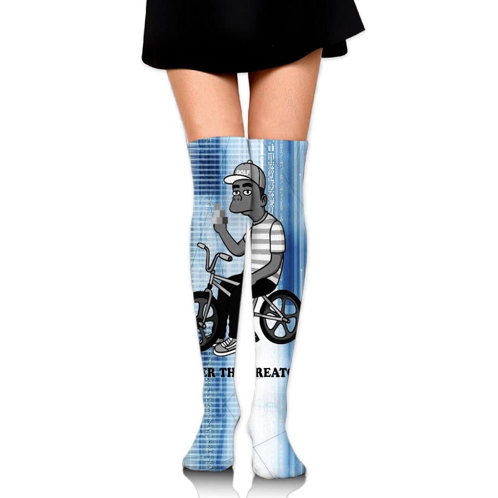 Tyler The Creator Girl Lovely Football Sports Tube Cotton Soccer Socks Youth