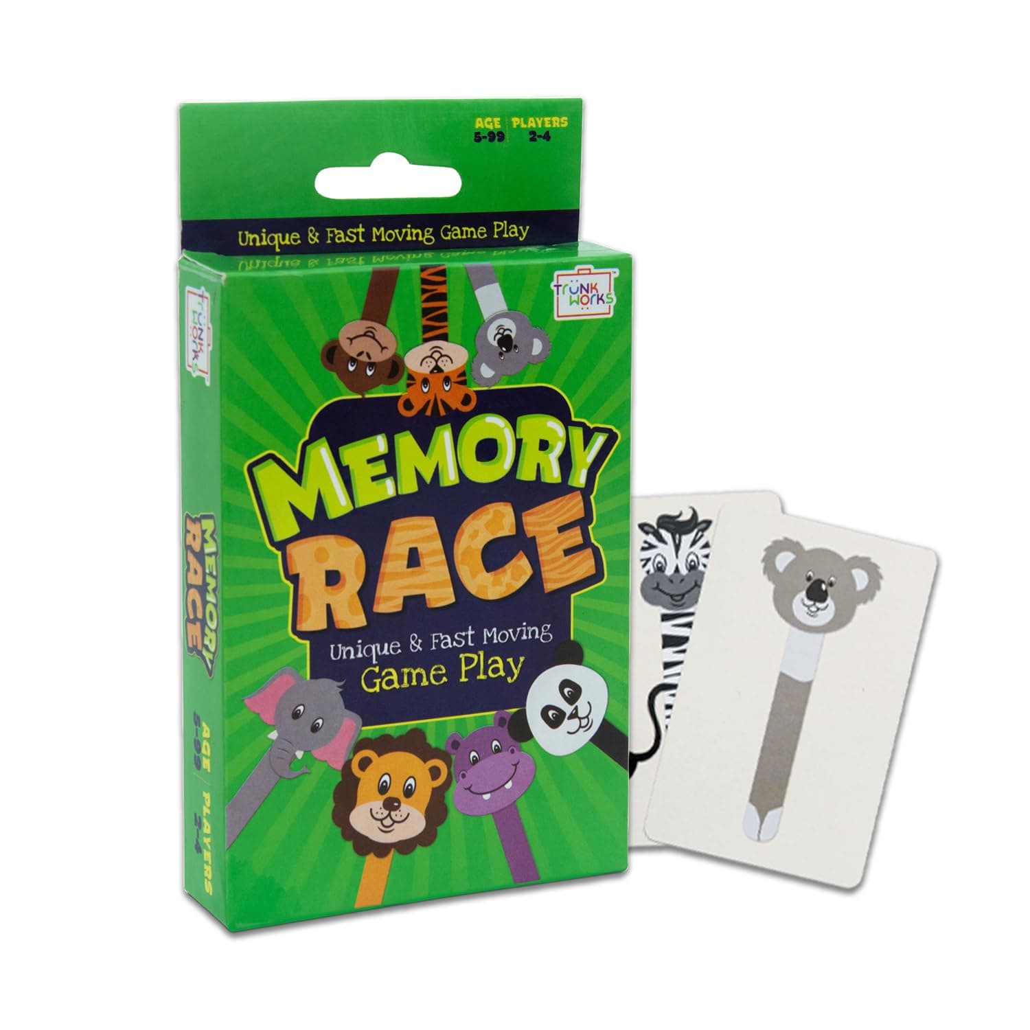 Memory Race Kids Card Game | for Boys, Girls, Kid Aged 5 Years and More | Quick Playing | Fun Games for Families| Travel Friendly | Kids Educational Toy | Gift for Children | Pack of 1