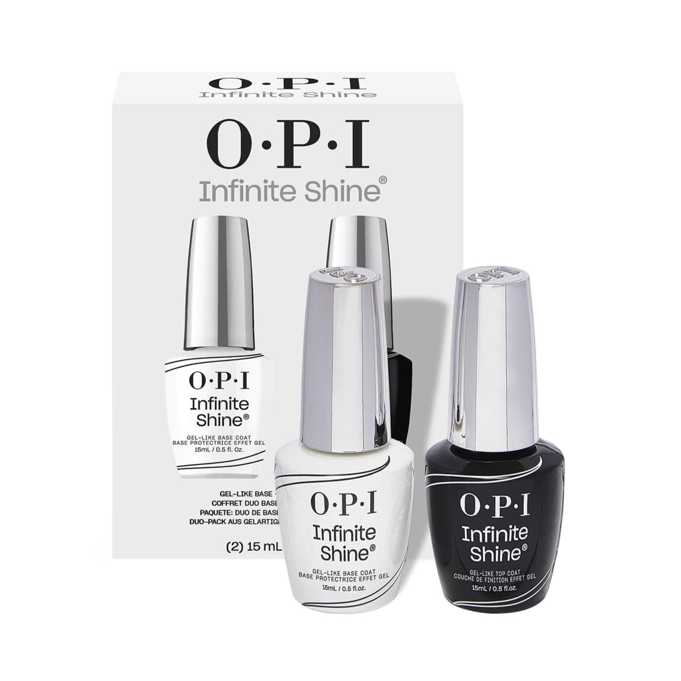 OPI Infinite Shine Long Wear Nail Polish | Clear Gel Like Nail Polish Base Coat & Top Coat | Vegan, Long Lasting, Protects Nails