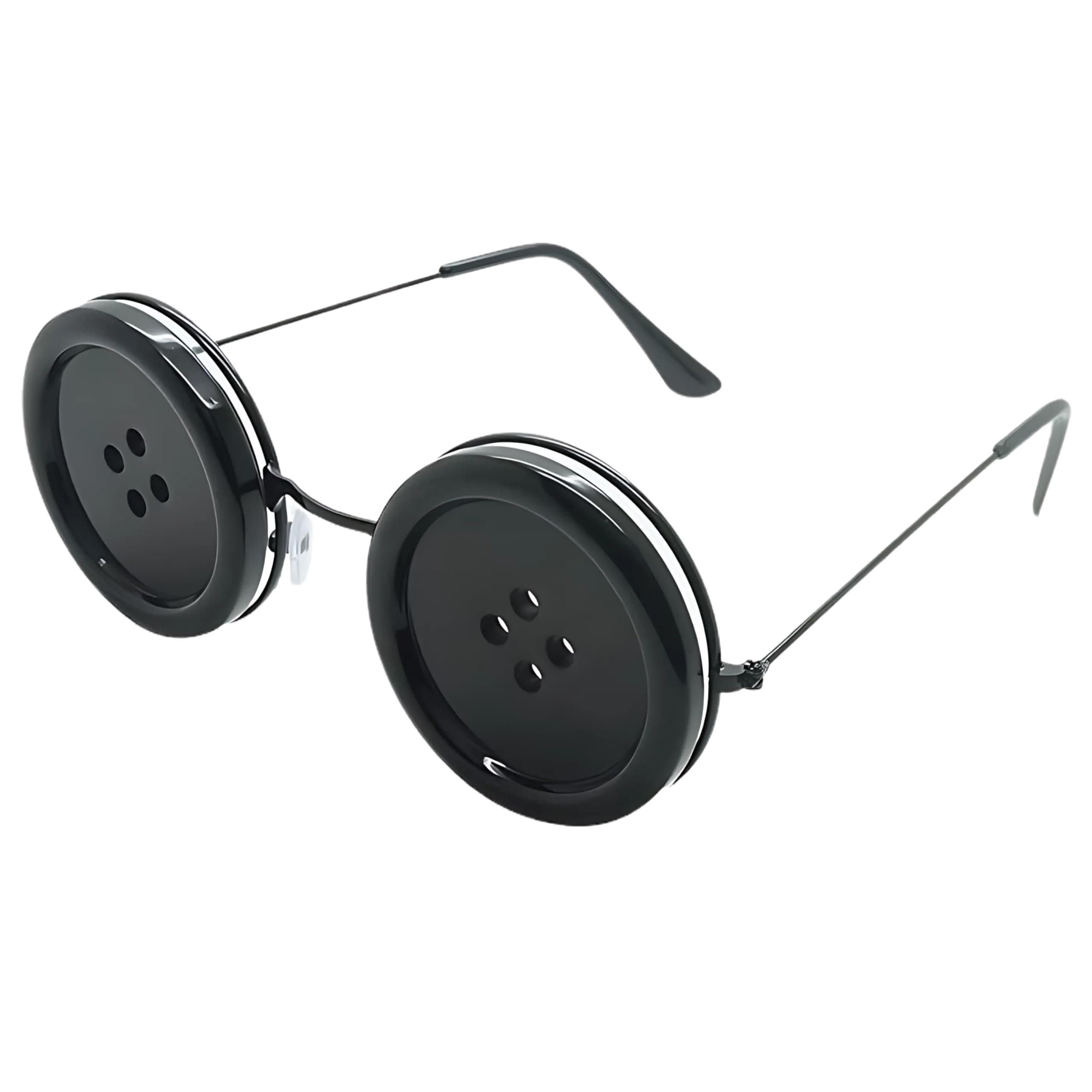 ASVP Shop Coraline Button Eyes - Coraline Cosplay - Wybie Lovat - Other Mother - Other Father, Black, One size