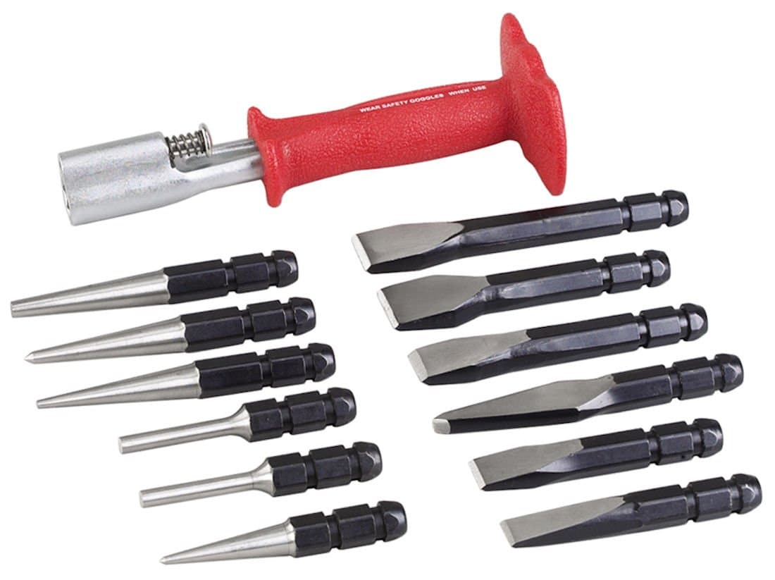 OTC 4605 Quick Change Punch and Chisel Set - 13 Piece
